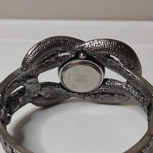 Analog Figaro Watch With Blue Plastic Stones - Picture 8 of 11